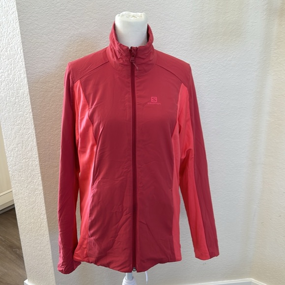 Salomon Womens Drifter Mid Jacket Shell Ski Snow Reversible Size Med Pink Orange - Picture 3 of 9